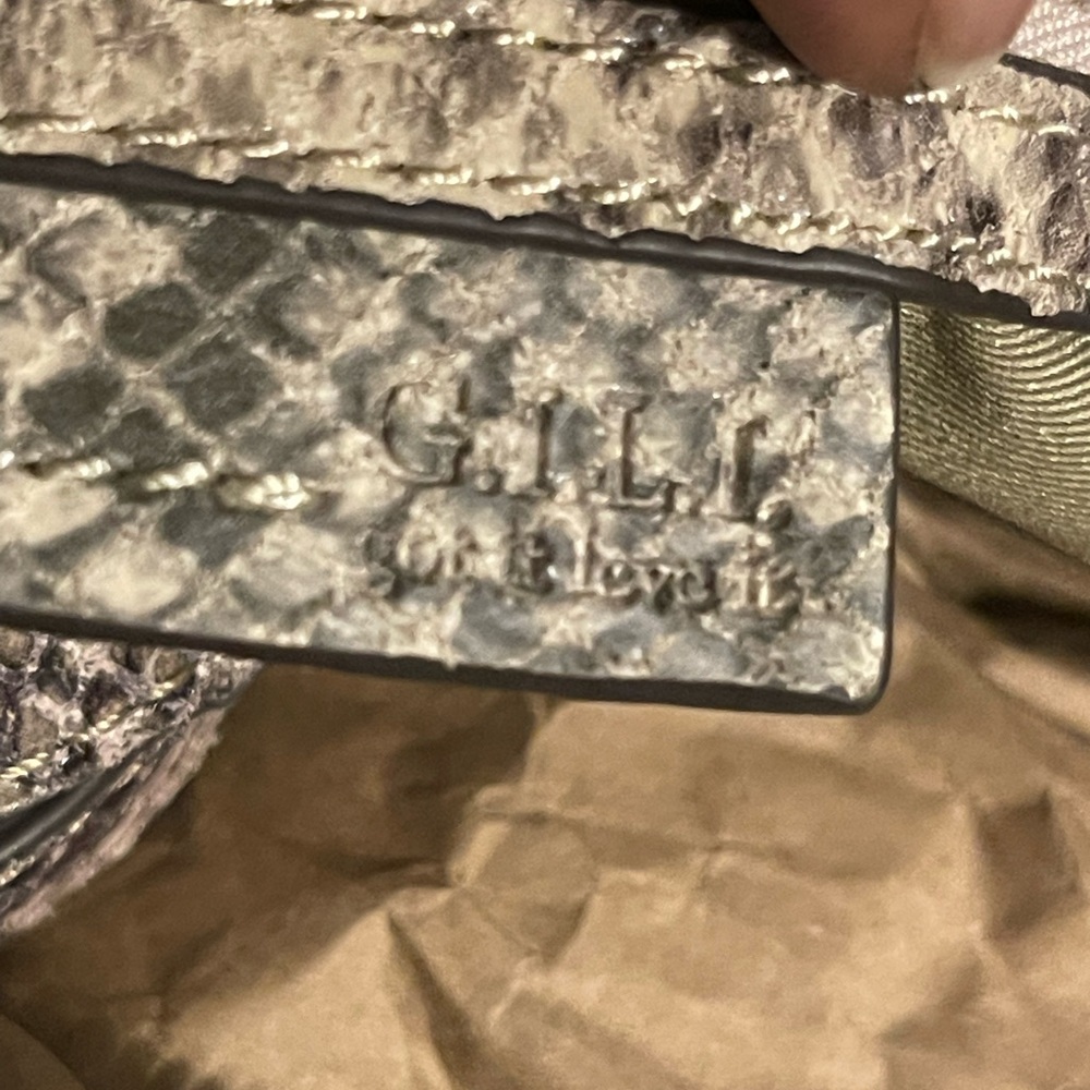 G.I.L.I Leather Snakeskin Patterned Women's Bag. NWOT - Picture 7 of 7
